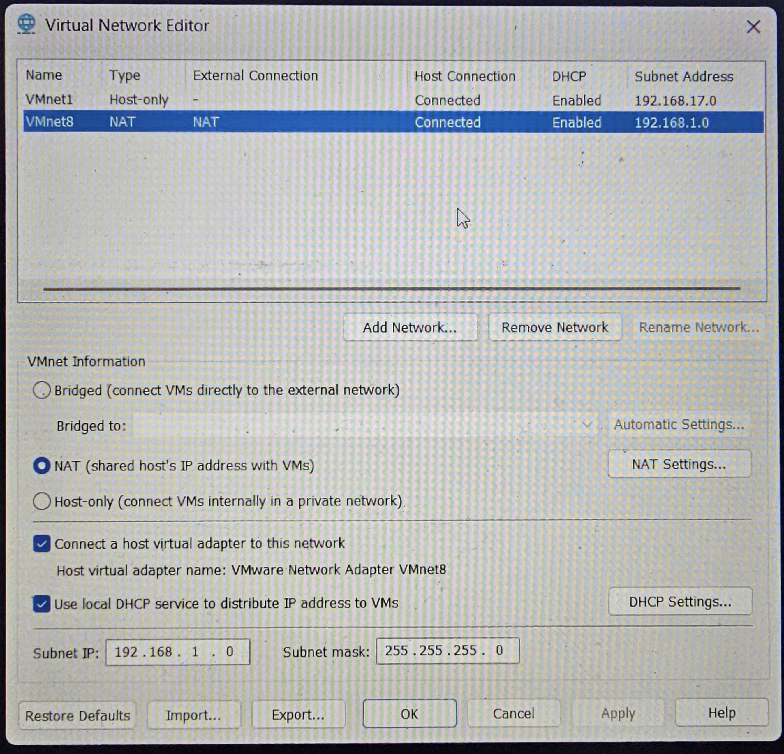 VMware Interface Alignment